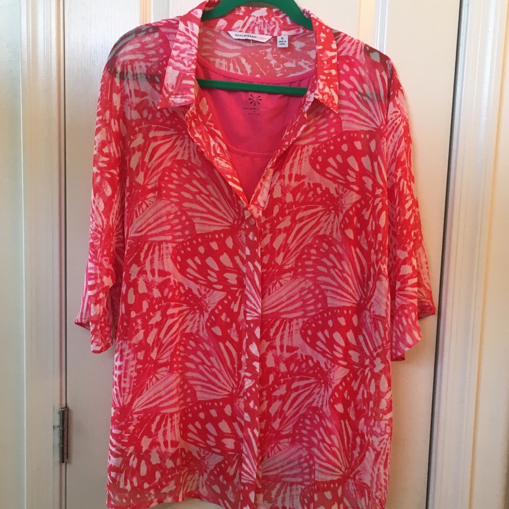 Coral color Issac Mizrahi set